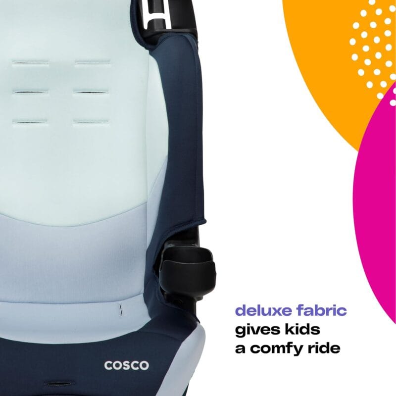 Cosco Kids Finale DX 2-in-1 Booster Car Seat, Forward Facing Toddler Car Seat (40-65 lbs) and Belt Positioning High Back Booster (40-100 lbs), Dusk