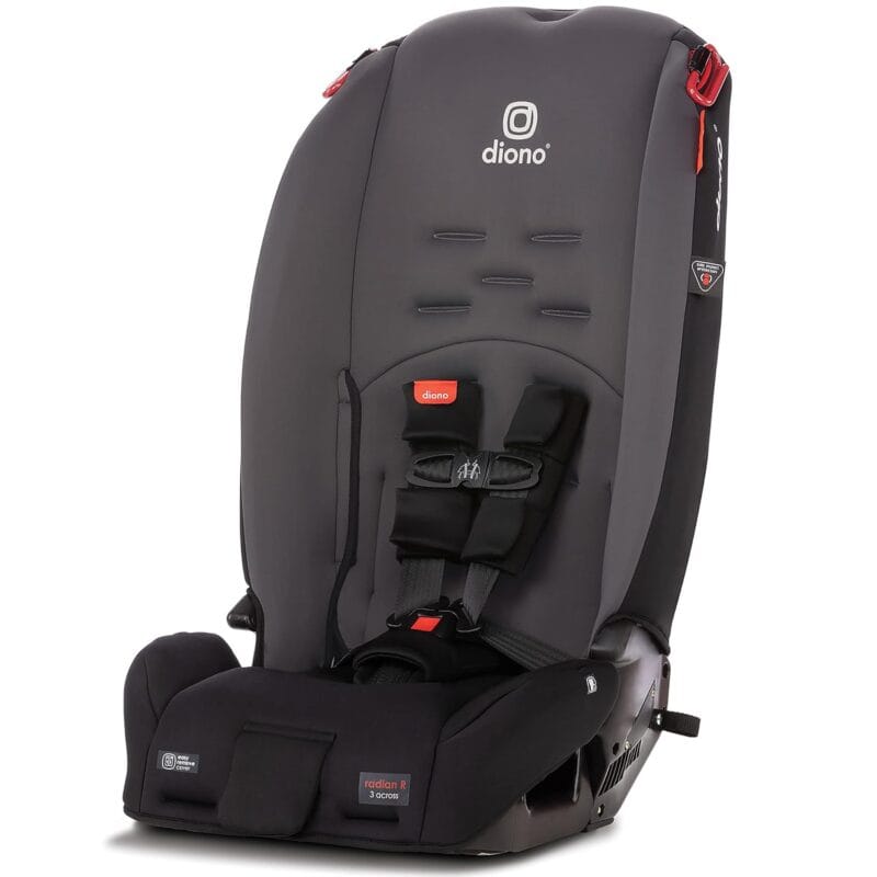 Diono Radian 3R, 3-in-1 Convertible Car Seat, Rear Facing & Forward Facing, 10 Years 1 Car Seat, Slim Fit 3 Across, Jet Black