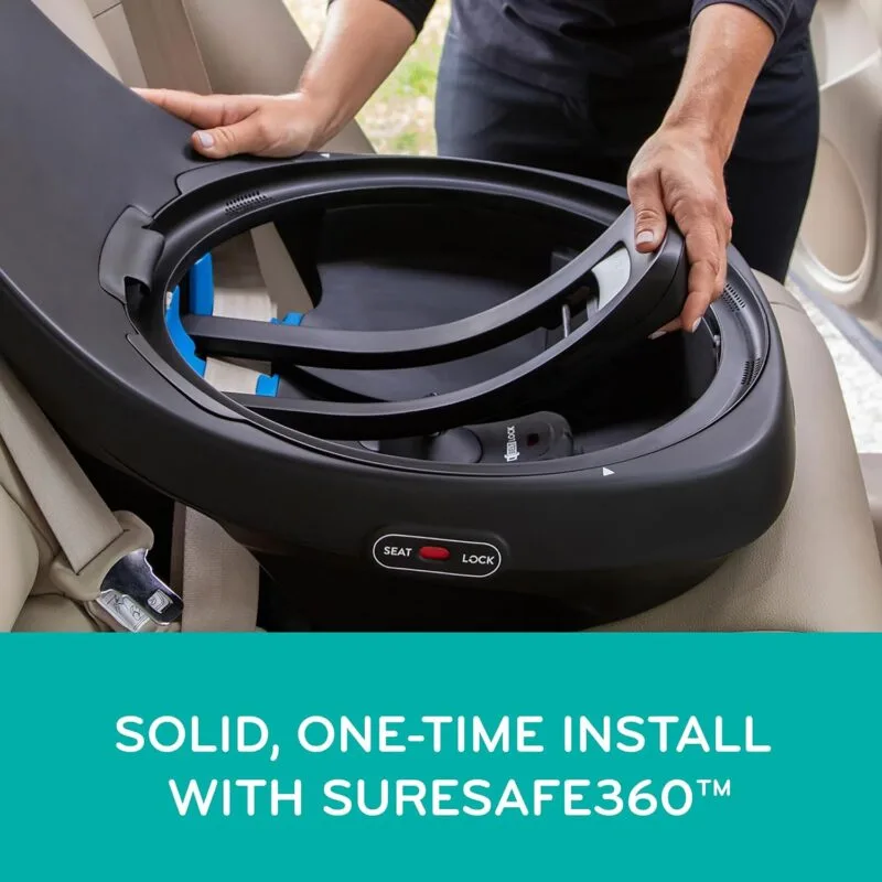 Evenflo Revolve360 Extend Convertible Car Seat with 360 Degree Rotation, Extended Rear-Facing, Forward-Facing, Booster Mode, and Secure LATCH Install, Revere Gray