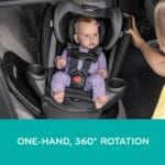 Evenflo Revolve360 Extend Convertible Car Seat with 360 Degree Rotation Extended Rear-Facing Forward-Facing Booster Mode and Secure LATCH Install Revere Gray | Babyz Corner Evenflo Revolve360 Extend Convertible Car Seat with 360 Degree Rotation, Extended Rear-Facing, Forward-Facing, Booster Mode, and Secure LATCH Install, Revere Gray