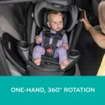 Evenflo Revolve360 Extend Convertible Car Seat with 360 Degree Rotation Extended Rear-Facing Forward-Facing Booster Mode and Secure LATCH Install Revere Gray Evenflo Revolve360 Extend Convertible Car Seat with 360 Degree Rotation, Extended Rear-Facing, Forward-Facing, Booster Mode, and Secure LATCH Install, Revere Gray