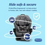 Graco Extend2Fit 3-in-1 Convertible Car Seat, 3 Modes – Rear Facing, Forward Facing Baby Car Seat and Highback Booster Seat, Adjustable Extension Panel for Extra Legroom, Ashten