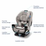 Graco Extend2Fit 3-in-1 Convertible Car Seat, 3 Modes – Rear Facing, Forward Facing Baby Car Seat and Highback Booster Seat, Adjustable Extension Panel for Extra Legroom, Ashten
