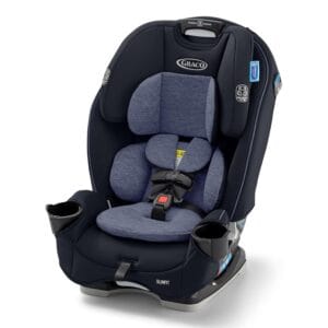 Graco® Slimfit 3-in-1 Convertible Car Seat, Ultra-Space-Saving Design, Silas, Suitable for Rear and Forward-Facing, Highback Booster Seat with 10-Position Headrest