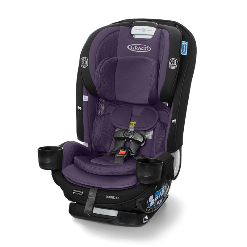 Graco® Slimfit 3-in-1 Convertible Car Seat, Ultra-Space-Saving Design, Silas, Suitable for Rear and Forward-Facing, Highback Booster Seat with 10-Position Headrest