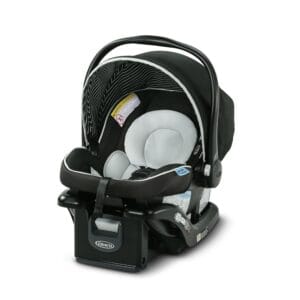 Graco® SnugRide Lite LX Infant Car Seat, Lightweight Rear-Facing Seat for Babies 4–30 lb, 4-Position Adjustable Base, Latch Installation & ProtectPlus Engineered, Studio