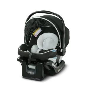 Graco® SnugRide Lite LX Infant Car Seat, Lightweight Rear-Facing Seat for Babies 4–30 lb, 4-Position Adjustable Base, Latch Installation & ProtectPlus Engineered, Studio