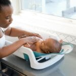 The First Years 4-in-1 Reclining Baby Bathtub Grows-with-Baby Adjustable Bath Seat Multi-Position Backrest for Newborn Infant Toddler Use Ages 024 Months | Babyz Corner The First Years 4-in-1 Reclining Baby Bathtub – Grows-with-Baby Adjustable Bath Seat – Multi-Position Backrest for Newborn, Infant & Toddler Use – Ages 0–24 Months