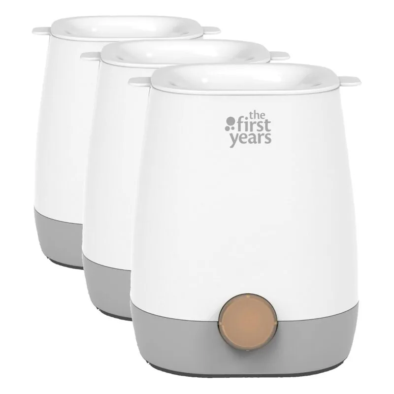 The First Years Baby Bottle Warmer and Sterilizer - Pacifier and Bottle Nipple Sanitizer - Feeding Baby Essentials for Formula or Breast Milk - Holds Multiple Sizes