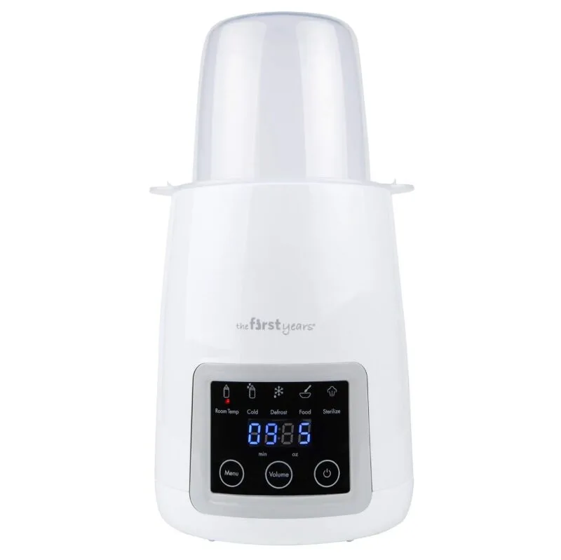 The First Years Baby Bottle Warmer and Sterilizer - Pacifier and Bottle Nipple Sanitizer - Feeding Baby Essentials for Formula or Breast Milk - Holds Multiple Sizes