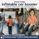 UberBoost Inflatable Booster Seat for Car Travel Booster Seat BlackGray | Babyz Corner UberBoost Inflatable Booster Seat for Car, Travel Booster Seat, Black/Gray