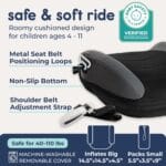 UberBoost Inflatable Booster Seat for Car Travel Booster Seat BlackGray | Babyz Corner UberBoost Inflatable Booster Seat for Car, Travel Booster Seat, Black/Gray