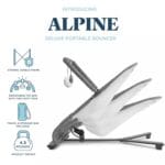 Baby Delight Alpine Deluxe Portable Bouncer | Infant | 0 6 months | Charcoal Tweed | Babyz Corner Baby Delight Alpine Deluxe Portable Bouncer | Infant | 0 – 6 months | Charcoal Tweed