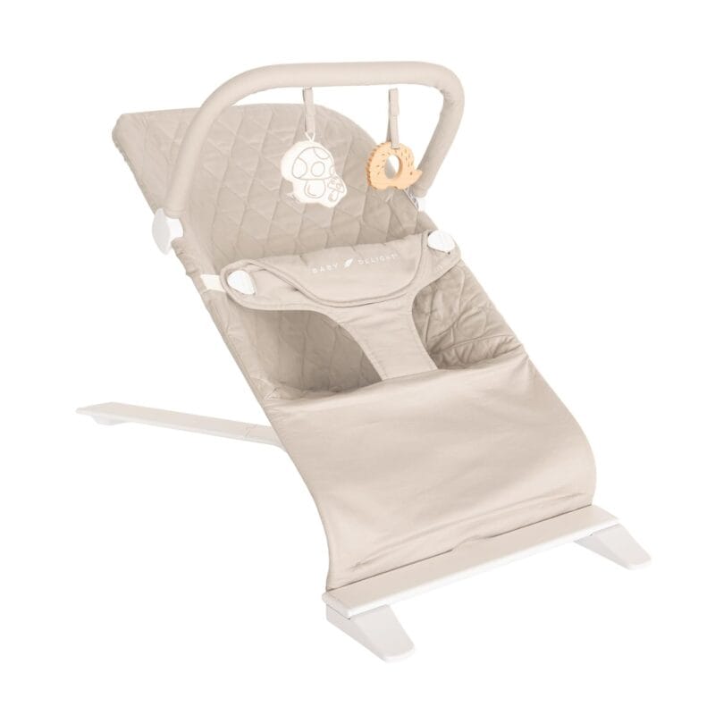 Baby Delight Alpine Deluxe Portable Bouncer | Infant | 0 – 6 months | Charcoal Tweed