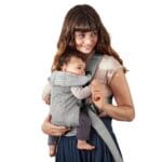 BabyBjörn Baby Carrier Mini, Gray, 3D Mesh | Newborn Carrier (7-15 lbs), Ergonomic, Easy-to-Use