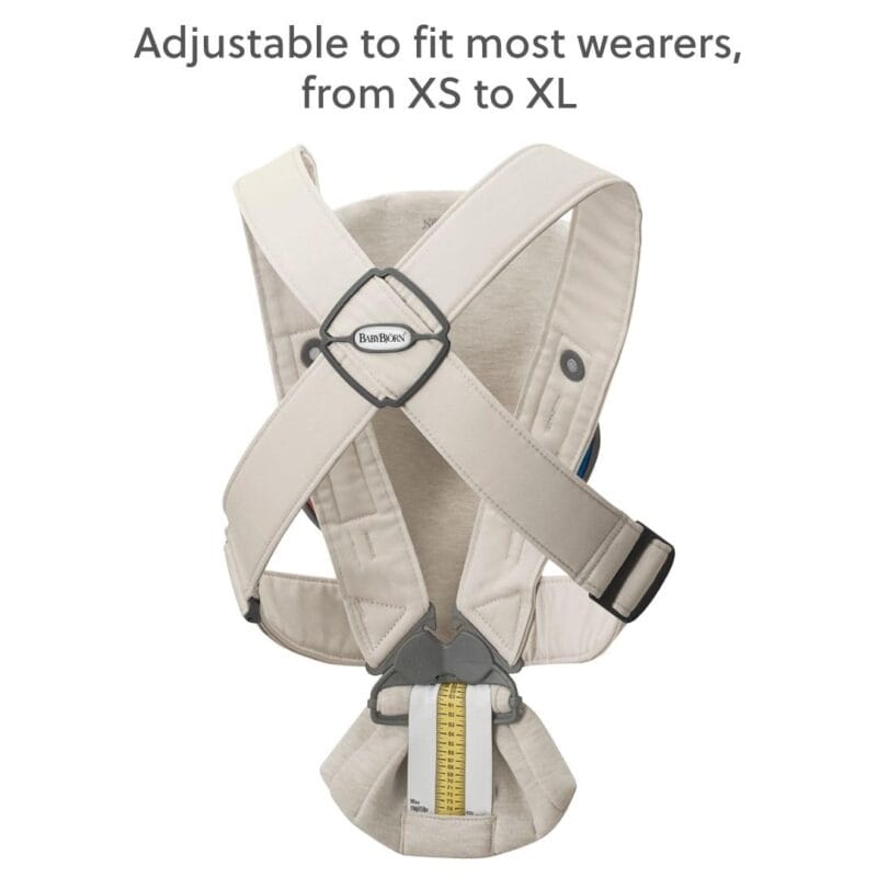 BabyBjörn Baby Carrier Mini, Light Beige, 3D Jersey | Infant Carrier (7-24 lbs), Ergonomic, Easy-to-Use