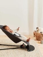 BabyBjörn Bouncer Balance Soft, Cotton/Jersey, Dark Gray/Gray 2-in-1 Adjustable Baby Bouncer Seat and Toddler Chair, Newborn to Toddler (8-29 lbs), 4 Positions, Lightweight &...