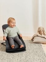 BabyBjörn Bouncer Balance Soft, Cotton/Jersey, Dark Gray/Gray 2-in-1 Adjustable Baby Bouncer Seat and Toddler Chair, Newborn to Toddler (8-29 lbs), 4 Positions, Lightweight &...