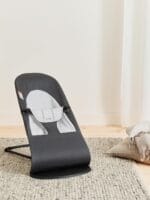 BabyBjörn Bouncer Balance Soft, Cotton/Jersey, Dark Gray/Gray 2-in-1 Adjustable Baby Bouncer Seat and Toddler Chair, Newborn to Toddler (8-29 lbs), 4 Positions, Lightweight &...