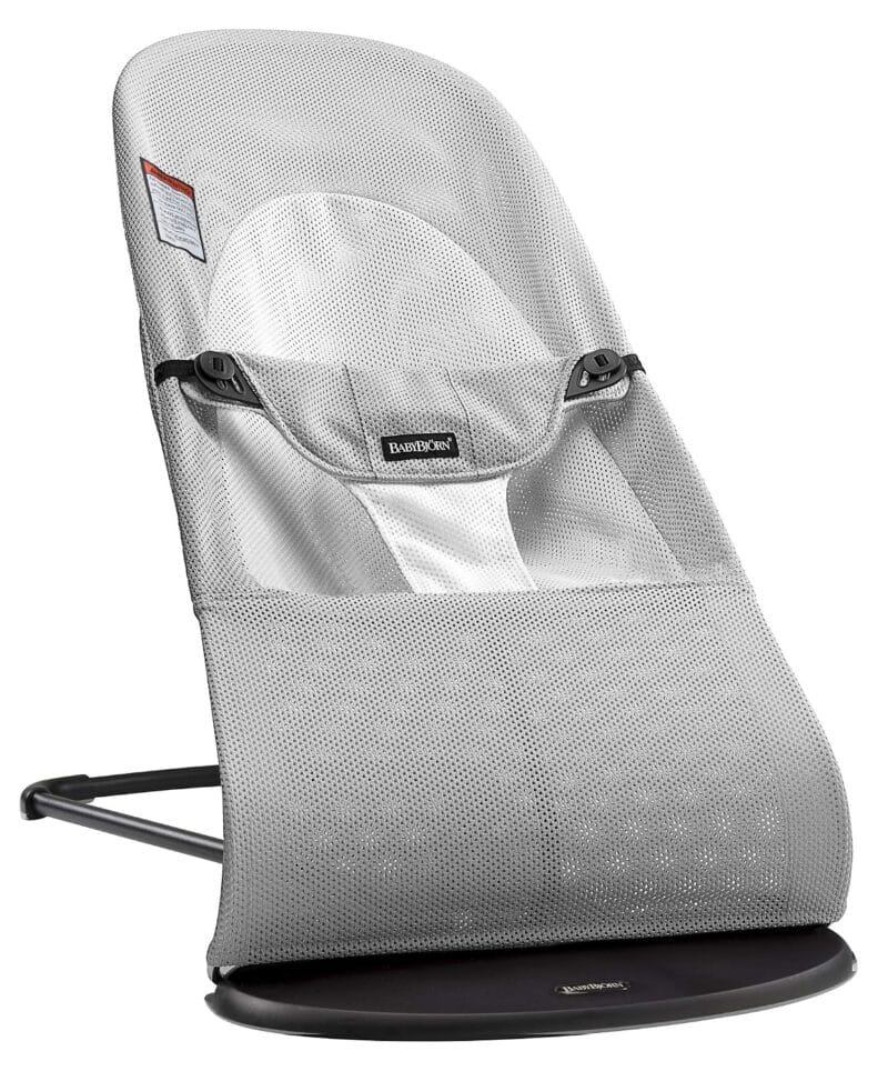 BabyBjörn Bouncer Balance Soft, Cotton/Jersey, Dark Gray/Gray 2-in-1 Adjustable Baby Bouncer Seat and Toddler Chair, Newborn to Toddler (8-29 lbs), 4 Positions, Lightweight &...