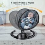BabyBond Baby Swings for Infants Bluetooth Infant Swing with Music Speaker | Baby Swing with 3 Seat Positions 5-Point Harness 5 Speeds and Remote Control - Portable Baby | Babyz Corner BabyBond Baby Swings for Infants, Bluetooth Infant Swing with Music Speaker | Baby Swing with 3 Seat Positions, 5-Point Harness, 5 Speeds and Remote Control - Portable Baby...
