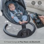 BabyBond Baby Swings for Infants Bluetooth Infant Swing with Music Speaker | Baby Swing with 3 Seat Positions 5-Point Harness 5 Speeds and Remote Control - Portable Baby | Babyz Corner BabyBond Baby Swings for Infants, Bluetooth Infant Swing with Music Speaker | Baby Swing with 3 Seat Positions, 5-Point Harness, 5 Speeds and Remote Control - Portable Baby...