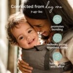 Boba X Ergonomic Baby Carrier, Newborn to Toddler, Grey | Fully Adjustable Panel and straps grow from 7 to 45 lbs, Padded Shoulders, Front & Back Carry that fits every body.