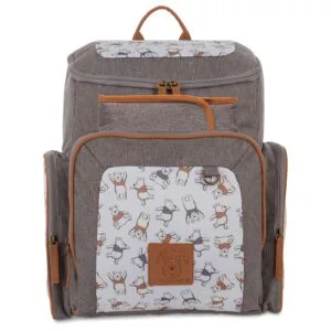 Disney Cudlie Baby Boys Jartop Backpack Diaper Bag in Winnie The Pooh Print, 16 Inch, Includes Changing Pad