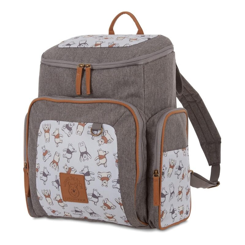 Disney Cudlie Baby Boys Jartop Backpack Diaper Bag in Winnie The Pooh Print, 16 Inch, Includes Changing Pad