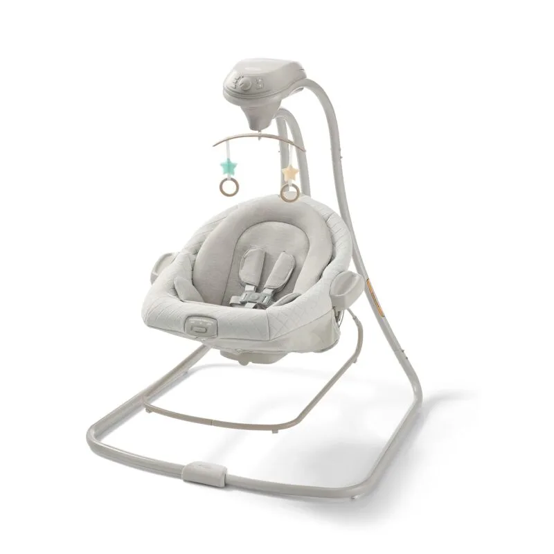 Graco DuetConnect LX Portable Baby Swing and Bouncer, Multi-Direction Baby Bouncer Seat, Multiple Swing Speeds, Great Gift for New Parents, Redmond