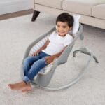Ingenuity Boutique Collection Plush Modern Baby Rocker & Stationary Seat with Vibrations, Easy Fold, 0-30 Months Up to 40 lbs (Bella Teddy)