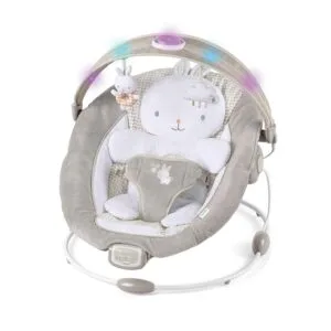 Ingenuity InLighten Baby Bouncer Infant Seat with Light Up -Toy Bar Vibrations Tummy Time Pillow Sounds 0-6 Months Up to 20 lbs Twinkle Tails Bunny | Babyz Corner Ingenuity InLighten Baby Bouncer Infant Seat with Light Up -Toy Bar, Vibrations, Tummy Time Pillow & Sounds, 0-6 Months Up to 20 lbs (Twinkle Tails Bunny)