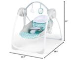 Ingenuity: ity by Ingenuity Swingity Swing Easy-Fold Portable Baby Swing, 0-9 Months Up to 20 lbs (Goji)