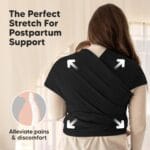 KeaBabies Baby Wrap Carrier All in 1 Original Baby Carrier Trendy Black | Newborn to Toddler Sling Easy to Wear Hands Free Bonding Lightweight Breathable Infant Wraps | Babyz Corner KeaBabies Baby Wrap Carrier, All in 1 Original Baby Carrier (Trendy Black) | Newborn to Toddler Sling, Easy to Wear, Hands Free Bonding, Lightweight, Breathable Infant Wraps