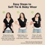 KeaBabies Baby Wrap Carrier All in 1 Original Baby Carrier Trendy Black | Newborn to Toddler Sling Easy to Wear Hands Free Bonding Lightweight Breathable Infant Wraps | Babyz Corner KeaBabies Baby Wrap Carrier, All in 1 Original Baby Carrier (Trendy Black) | Newborn to Toddler Sling, Easy to Wear, Hands Free Bonding, Lightweight, Breathable Infant Wraps