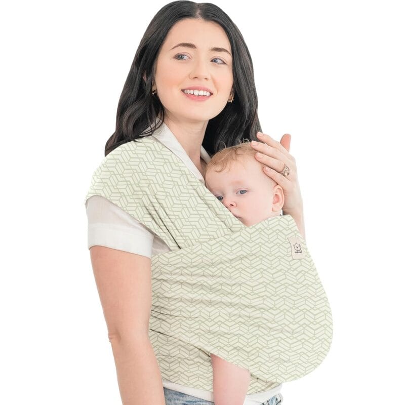 KeaBabies Baby Wrap Carrier, All in 1 Original Baby Carrier (Trendy Black) | Newborn to Toddler Sling, Easy to Wear, Hands Free Bonding, Lightweight, Breathable Infant Wraps