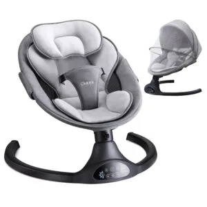 LAREX Baby Swing for Infants to Toddler with Remote Control Bluetooth | Portable Electric Infant Rocker with 5 Sway Speeds Timers 10 Melodies 3-Point Harness Max 20 lbs | Babyz Corner LAREX Baby Swing for Infants to Toddler with Remote Control & Bluetooth | Portable Electric Infant Rocker with 5 Sway Speeds & Timers, 10 Melodies, 3-Point Harness, Max 20 lbs,...