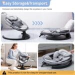 LAREX Baby Swing for Infants to Toddler with Remote Control Bluetooth | Portable Electric Infant Rocker with 5 Sway Speeds Timers 10 Melodies 3-Point Harness Max 20 lbs | Babyz Corner LAREX Baby Swing for Infants to Toddler with Remote Control & Bluetooth | Portable Electric Infant Rocker with 5 Sway Speeds & Timers, 10 Melodies, 3-Point Harness, Max 20 lbs,...