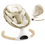 LAREX Baby Swing for Infants to Toddler with Remote Control Bluetooth | Portable Electric Infant Rocker with 5 Sway Speeds Timers 10 Melodies 3-Point Harness Max 20 lbs | Babyz Corner LAREX Baby Swing for Infants to Toddler with Remote Control & Bluetooth | Portable Electric Infant Rocker with 5 Sway Speeds & Timers, 10 Melodies, 3-Point Harness, Max 20 lbs,...