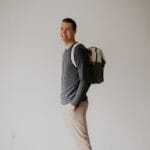 Parker Baby Co. Birch Bag, Birch Diaper Backpack, Insulated Pockets - Cream | Stylish diaper bag backpack with changing pad, stroller straps, 10+ pockets, and organized baby...