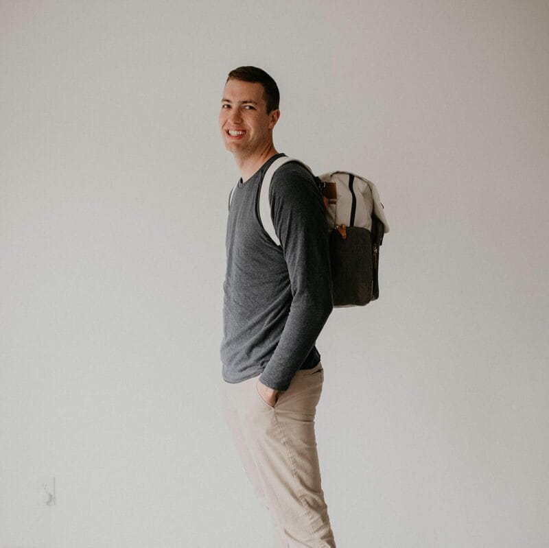 Parker Baby Co. Birch Bag, Birch Diaper Backpack, Insulated Pockets - Cream | Stylish diaper bag backpack with changing pad, stroller straps, 10+ pockets, and organized baby...