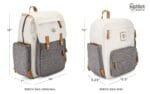 Parker Baby Co. Birch Bag, Birch Diaper Backpack, Insulated Pockets - Cream | Stylish diaper bag backpack with changing pad, stroller straps, 10+ pockets, and organized baby...
