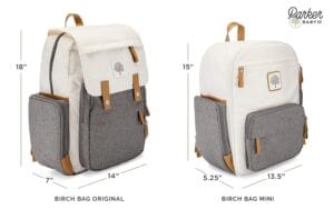 Parker Baby Co. Birch Bag, Birch Diaper Backpack, Insulated Pockets - Cream | Stylish diaper bag backpack with changing pad, stroller straps, 10+ pockets, and organized baby...