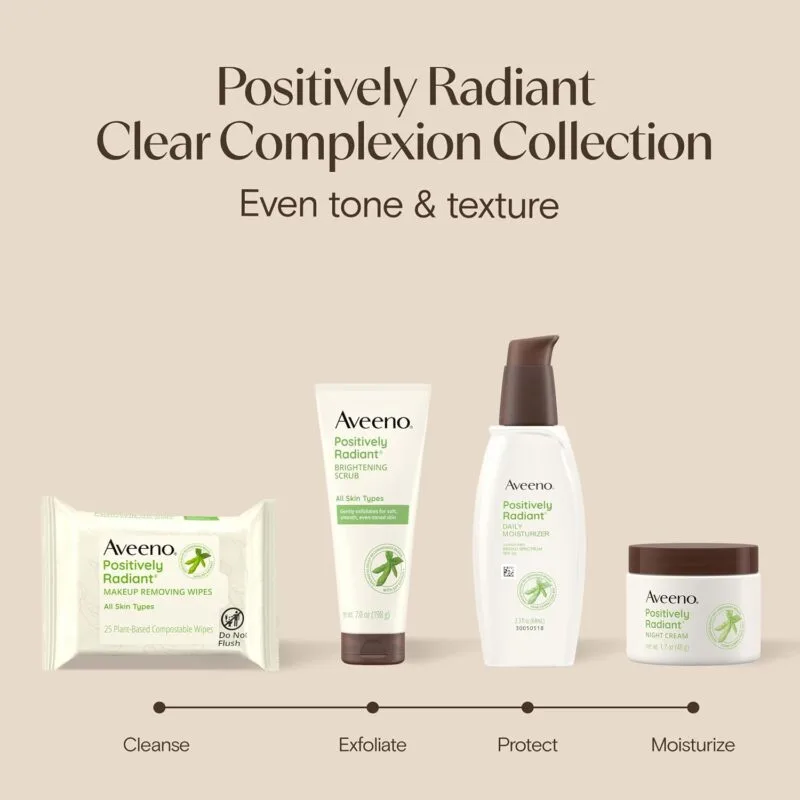 Aveeno Positively Radiant Skin Brightening Daily Face Wash Scrub, 5 oz