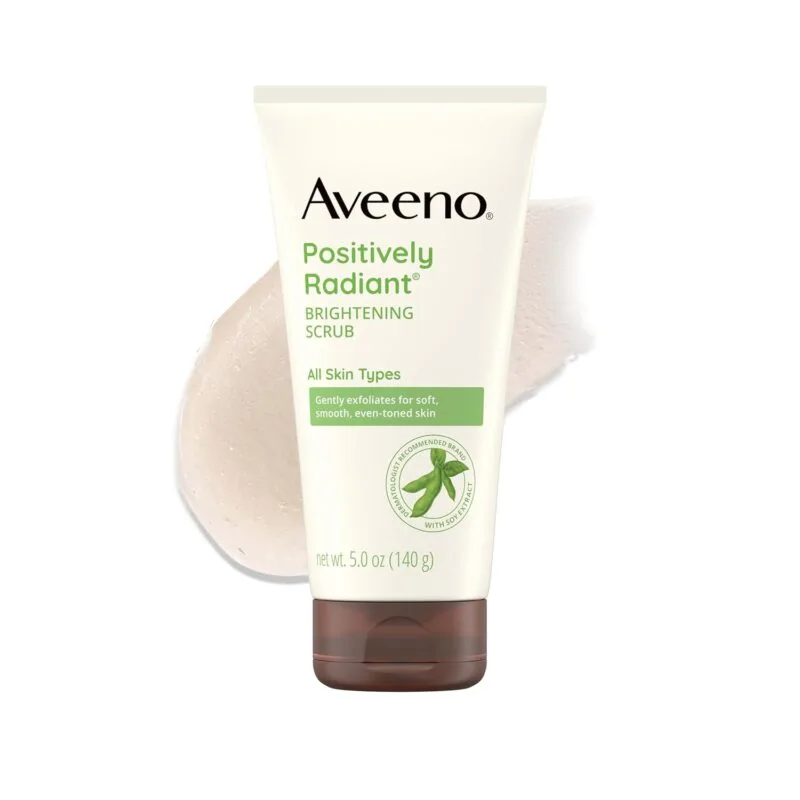 Aveeno Positively Radiant Skin Brightening Daily Face Wash Scrub 5 oz | Babyz Corner Aveeno Positively Radiant Skin Brightening Daily Face Wash Scrub, 5 oz
