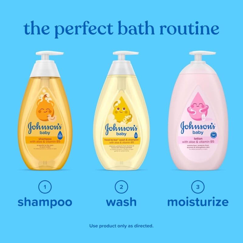 Johnson's Baby Shampoo with Aloe & Vitamin B5, Tear-Free, 20.3 fl. oz