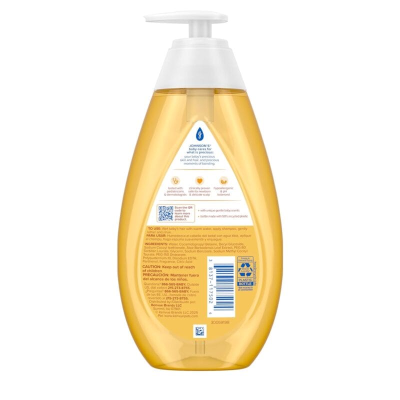 Johnson's Baby Shampoo with Aloe & Vitamin B5, Tear-Free, 20.3 fl. oz