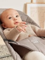 BabyBjörn Bouncer Bliss Sand Gray Woven Classic Quilt | 2-in-1 Adjustable Baby Bouncer Seat and Toddler Chair Newborn to Toddler 8-29 lbs 4 Positions Lightweight Portable | Babyz Corner BabyBjörn Bouncer Bliss, Sand Gray, Woven, Classic Quilt | 2-in-1 Adjustable Baby Bouncer Seat and Toddler Chair, Newborn to Toddler (8-29 lbs), 4 Positions, Lightweight & Portable
