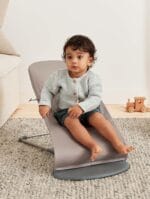 BabyBjörn Bouncer Bliss Sand Gray Woven Classic Quilt | 2-in-1 Adjustable Baby Bouncer Seat and Toddler Chair Newborn to Toddler 8-29 lbs 4 Positions Lightweight Portable | Babyz Corner BabyBjörn Bouncer Bliss, Sand Gray, Woven, Classic Quilt | 2-in-1 Adjustable Baby Bouncer Seat and Toddler Chair, Newborn to Toddler (8-29 lbs), 4 Positions, Lightweight & Portable