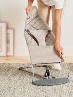 BabyBjörn Bouncer Bliss Sand Gray Woven Classic Quilt | 2-in-1 Adjustable Baby Bouncer Seat and Toddler Chair Newborn to Toddler 8-29 lbs 4 Positions Lightweight Portable | Babyz Corner BabyBjörn Bouncer Bliss, Sand Gray, Woven, Classic Quilt | 2-in-1 Adjustable Baby Bouncer Seat and Toddler Chair, Newborn to Toddler (8-29 lbs), 4 Positions, Lightweight & Portable